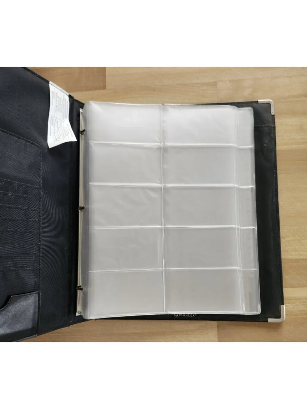 Rolodex Business Card Binder Portfolio w/ 9 Pages Black